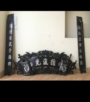Tủ thờ gỗ với Cẩn ốc Xà Cừ