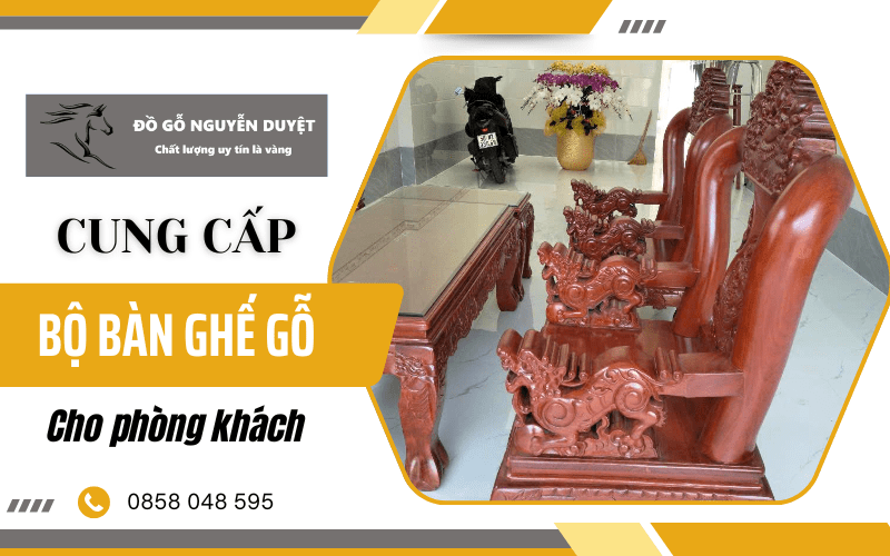 bộ bàn ghế gỗ phòng khách