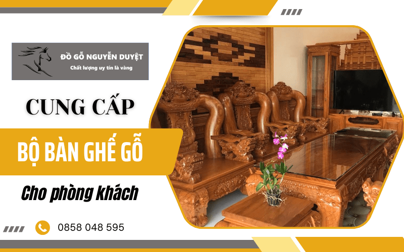 bộ bàn ghế gỗ phòng khách