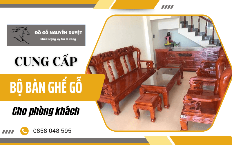 bộ bàn ghế gỗ phòng khách