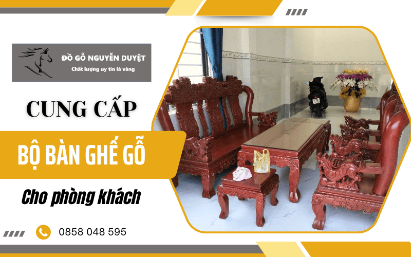 bộ bàn ghế gỗ phòng khách