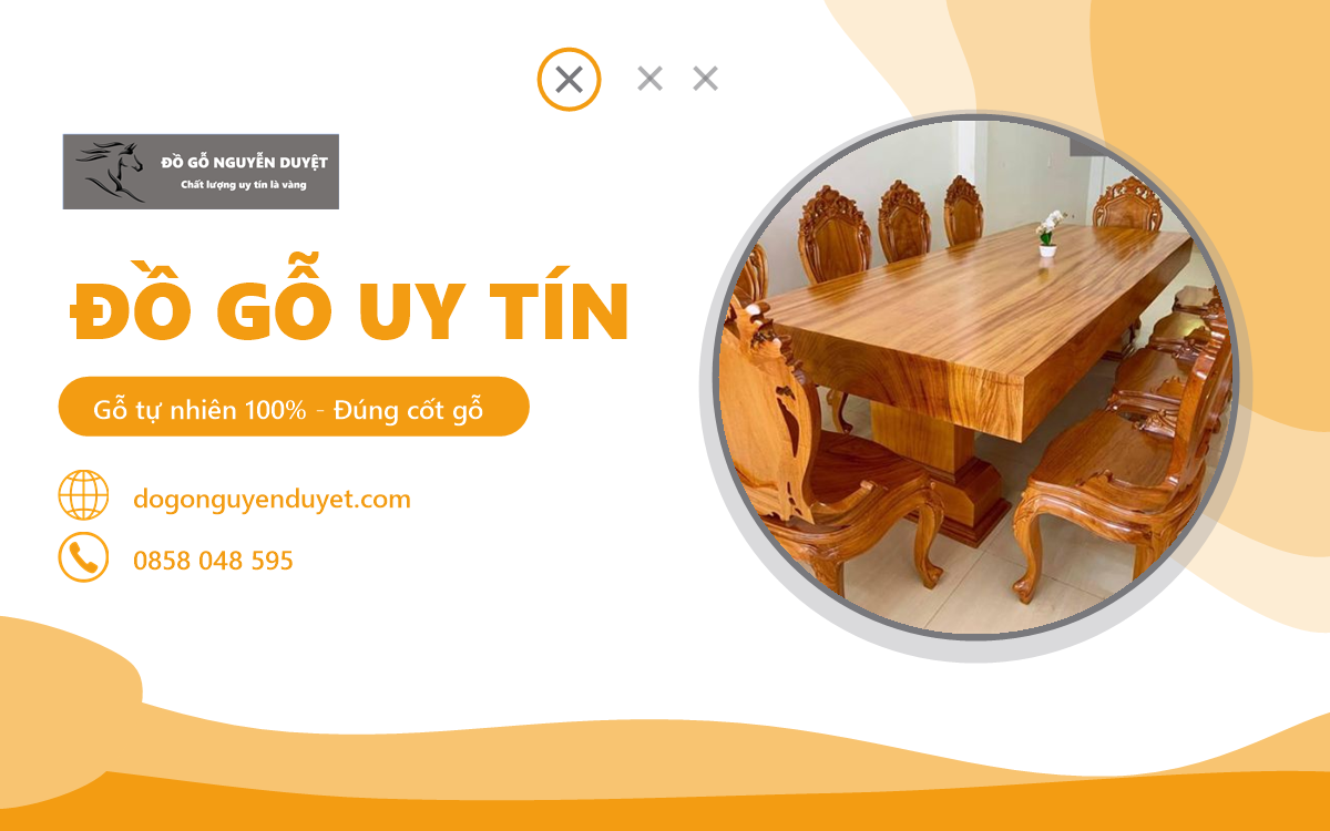 đồ gỗ uy tín tại HCM - bàn gỗ nguyên tấm