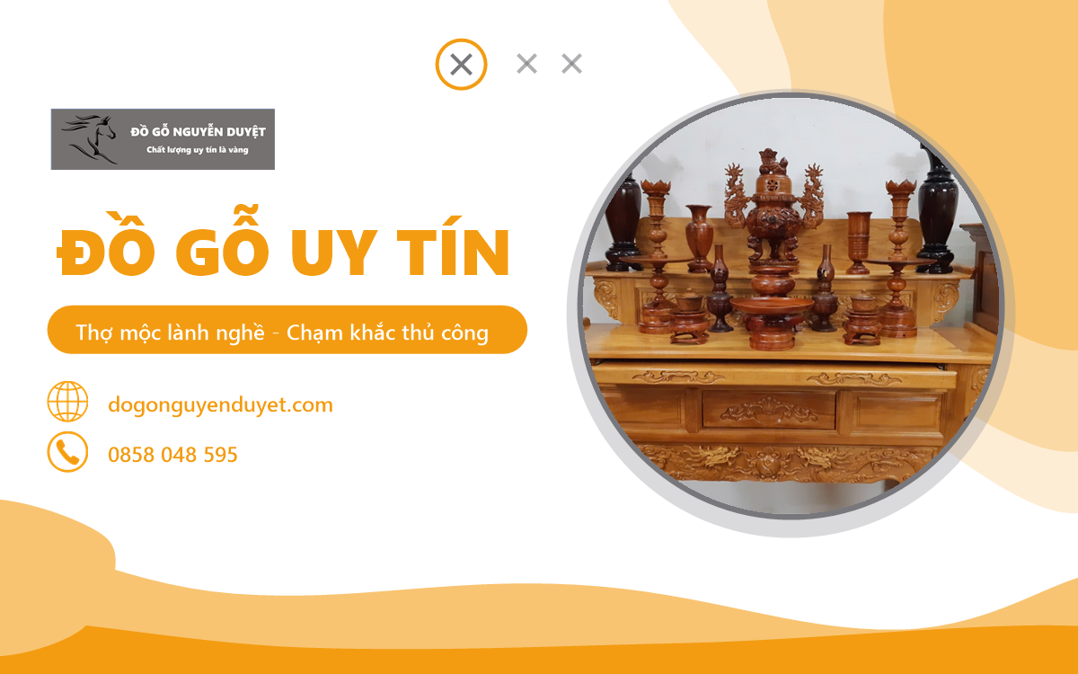 đồ gỗ uy tín tại HCM - tủ thờ chạm khắc