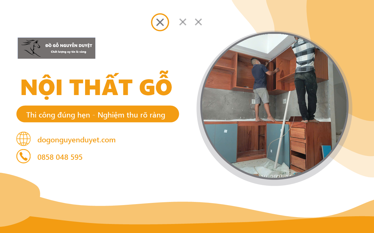 nội thất gỗ uy tín tại HCM - thi công lắp đặt tại công trình